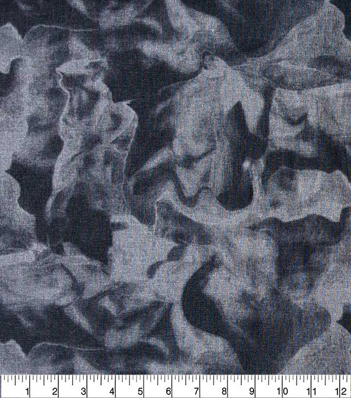 Gray Smokes on Black Quilt Cotton Fabric by Keepsake Calico - Image 2