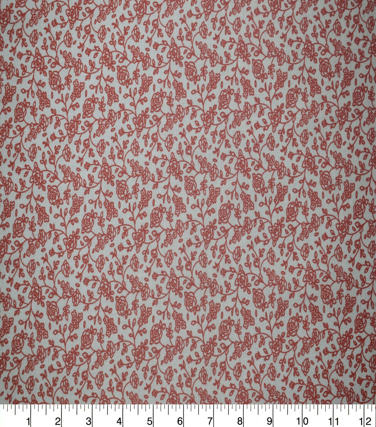 Rose Vine on Red Quilt Cotton Fabric by Quilter s Showcase - Image 2