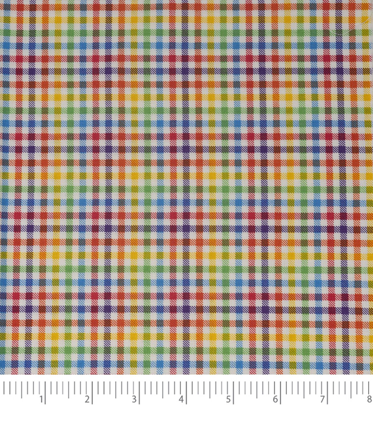 Rainbow Gingham Checkered Cotton Fabric by Keepsake Calico - Image 3