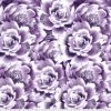 Purple Packed Flowers Quilt Cotton Fabric by Keepsake Calico