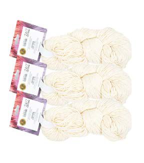 Lion Brand 24/7 Cotton 186yds Worsted Ready To Dye Yarn 3 Bundle