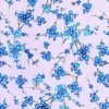 Hi Fashion Blue Floral Blossom Premium Metallic Cotton Fabric