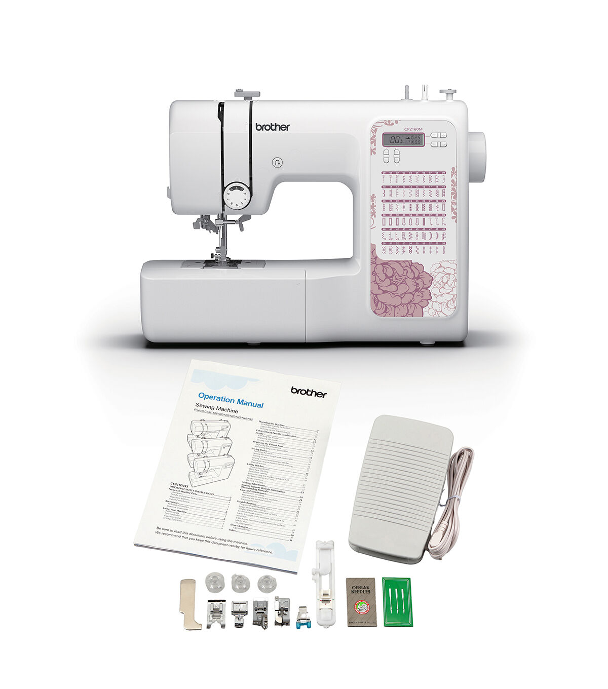 Brother CP2160M Light Mauve Floral Computerized Sewing Machine - Image 2