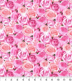 Fabric Traditions Pink Garden Party Roses Premium Cotton Fabric - Image 2