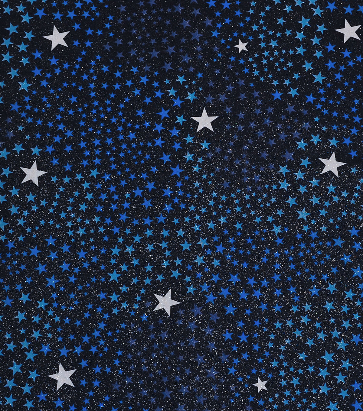 Navy Swirling Stars Quilt Glitter Cotton Fabric by Keepsake Calico - Image 2