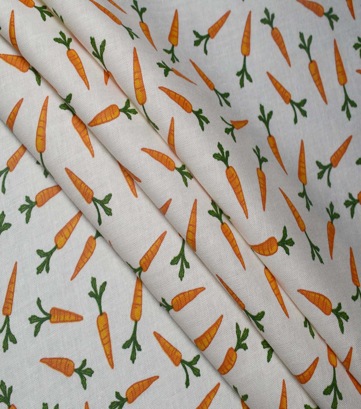 Garden Carrots on White Cotton Fabric by Quilter s Showcase - Image 3
