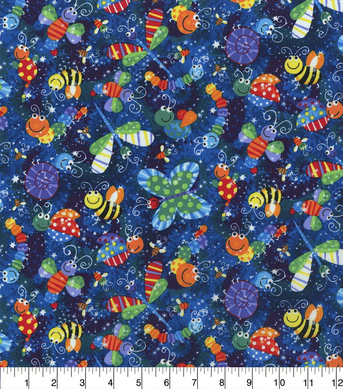 Hi Fashion Patterned Insects Novelty Cotton Fabric - Image 2