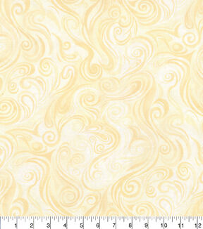 Cream Bold Swirls Cotton Fabric by Keepsake Calico - Image 2
