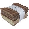 Dunroven Homespun Brown   Natural 18  x 21  12pcs Cotton Fabric Quarter Bundle