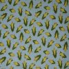 Garden Corn on the Cob on Blue Cotton Fabric by Quilter s Showcase