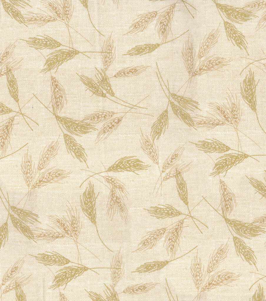 Fabric Traditions Cream Wheat Fall Harvest Glitter Cotton Fabric - Image 2
