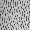Dog Bones on White Cotton Fabric by Quilter s Showcase