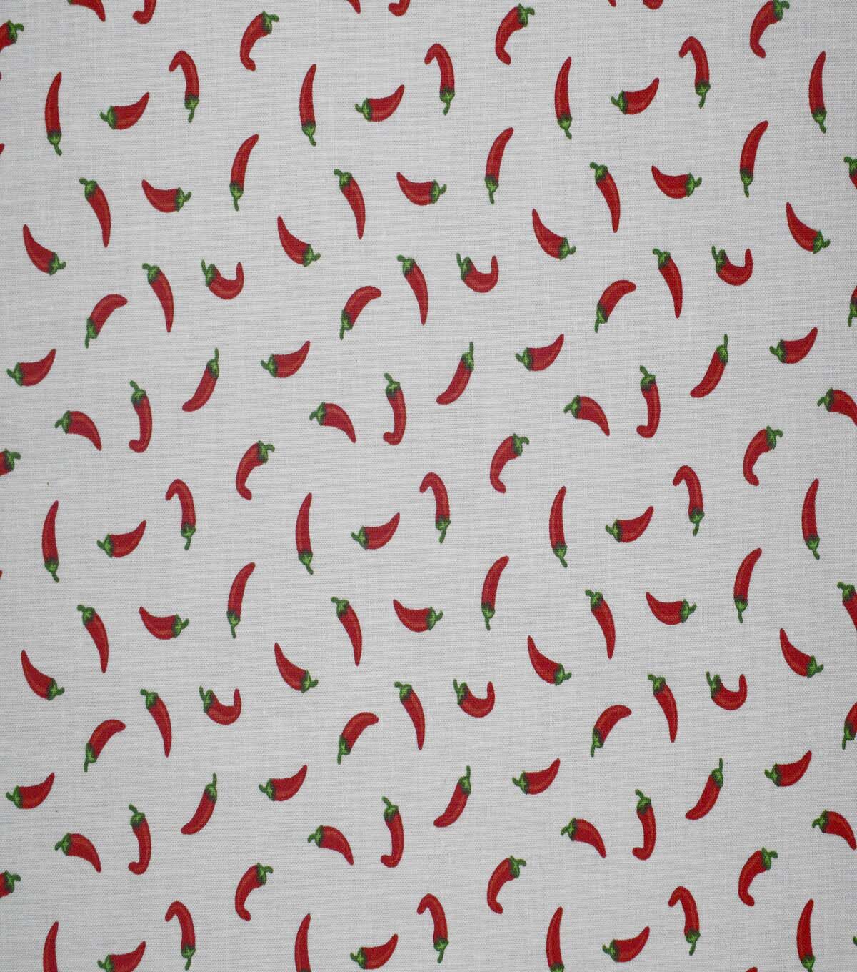Garden Peppers on White Cotton Fabric by Quilter s Showcase