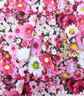 Fabric Traditions Pink Red Garden Party Floral Premium Cotton Fabric - Image 3