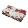 Singer 18 x 21 Poinsettias Christmas Cotton Fabric Quarters 5ct