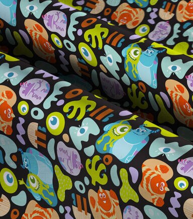 Monsters Inc Pop Out Shapes Cotton Fabric - Image 3