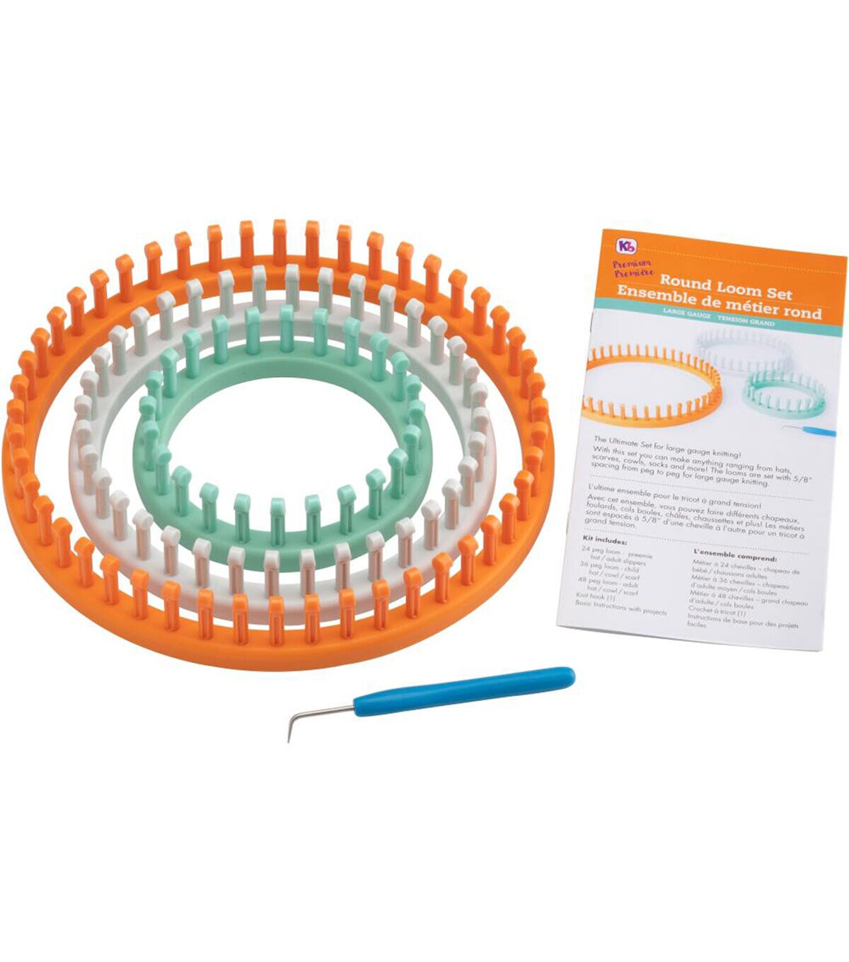 Knitting Board Premium Chunky Yarn Round Loom Set - Image 4