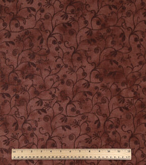 18 x 20 Brown Flourish Cotton Fabric Quarter 1pc by Keepsake Calico - Image 3