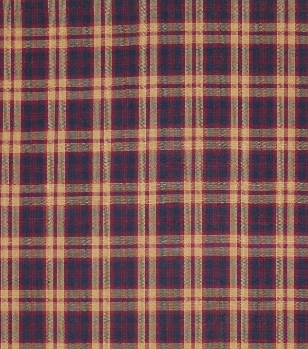 Navy   Red Plaid Navy Yarn Dyed Patriotic Cotton Fabric