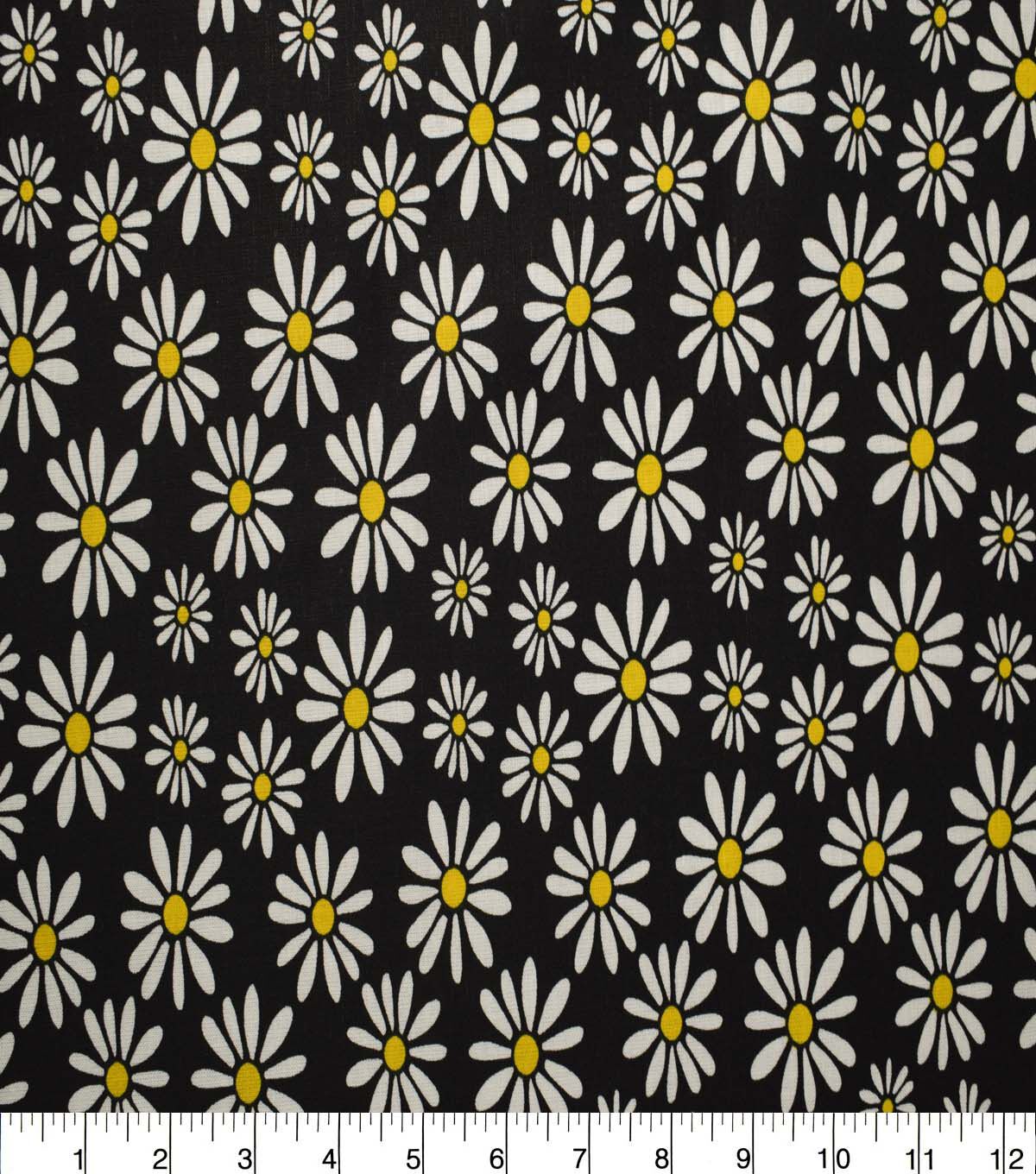 Floral on Black Cotton Fabric by Quilter s Showcase - Image 2