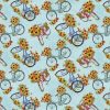 Susan Winget Red Truck Florals Tossed Bicycles Premium Cotton Fabric