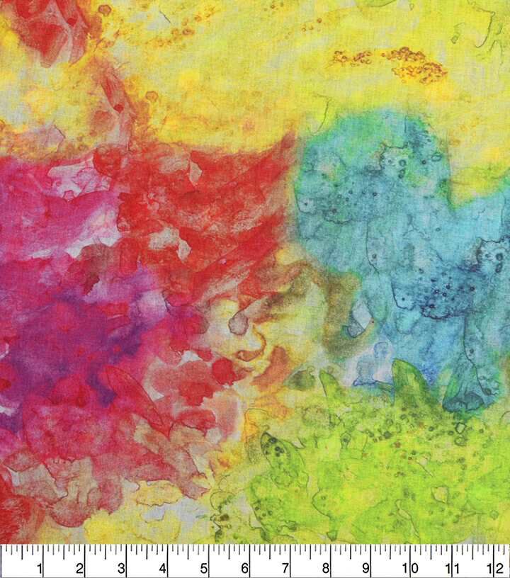 Bright Tie Dye Pattern Quilt Cotton Fabric by Keepsake Calico - Image 2