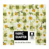 18 x 21 Daisies on Sage Cotton Fabric Quarter 1pc by Keepsake Calico