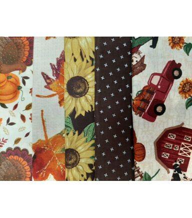 Farm 5 Pc Harvest Cotton Fabric Quarter Bundle - Image 2