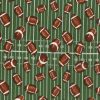 Hi Fashion Footballs on Field Novelty Cotton Fabric