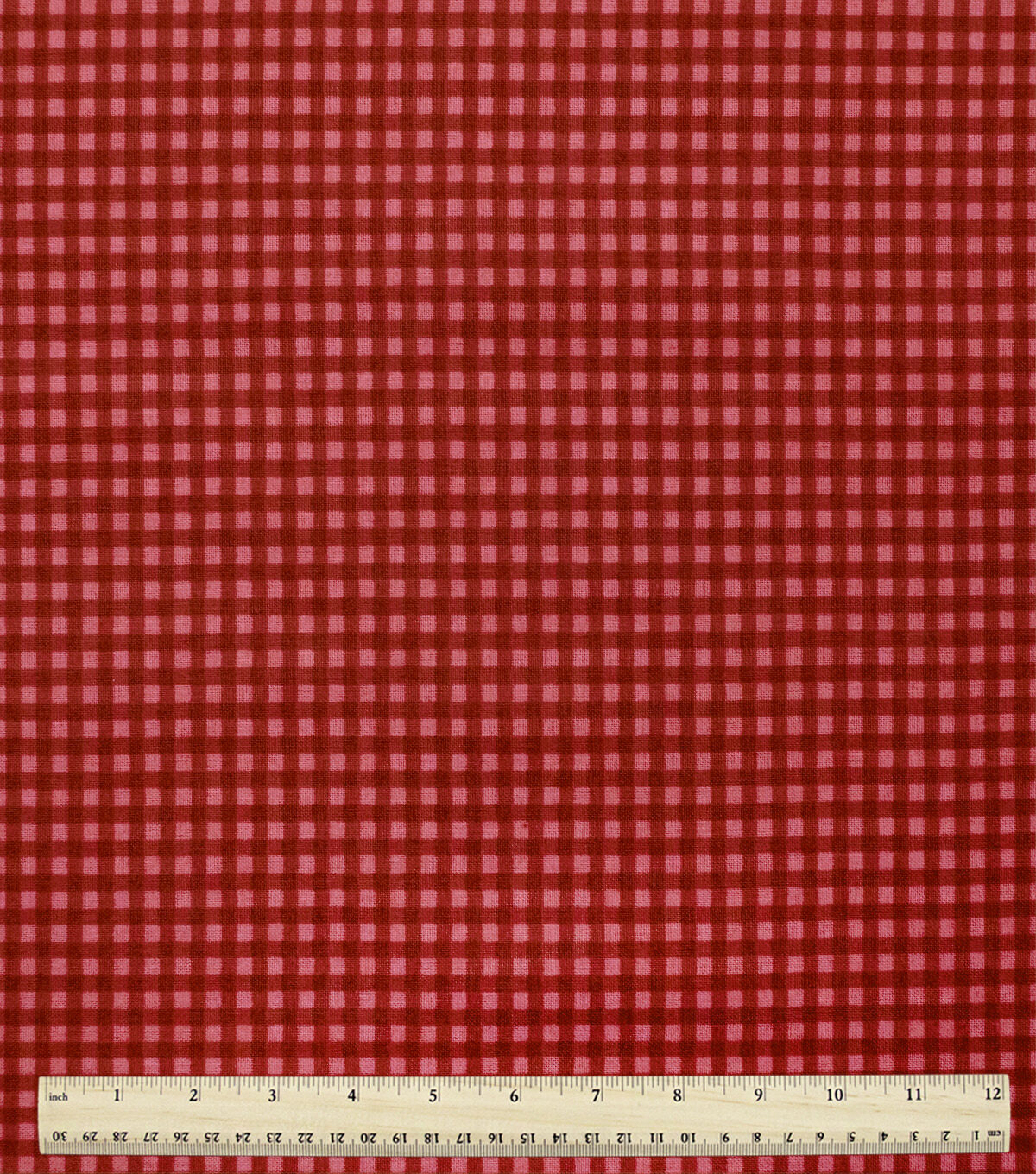 Gingham Tonal Red Cotton Fabric by Keepsake Calico - Image 2