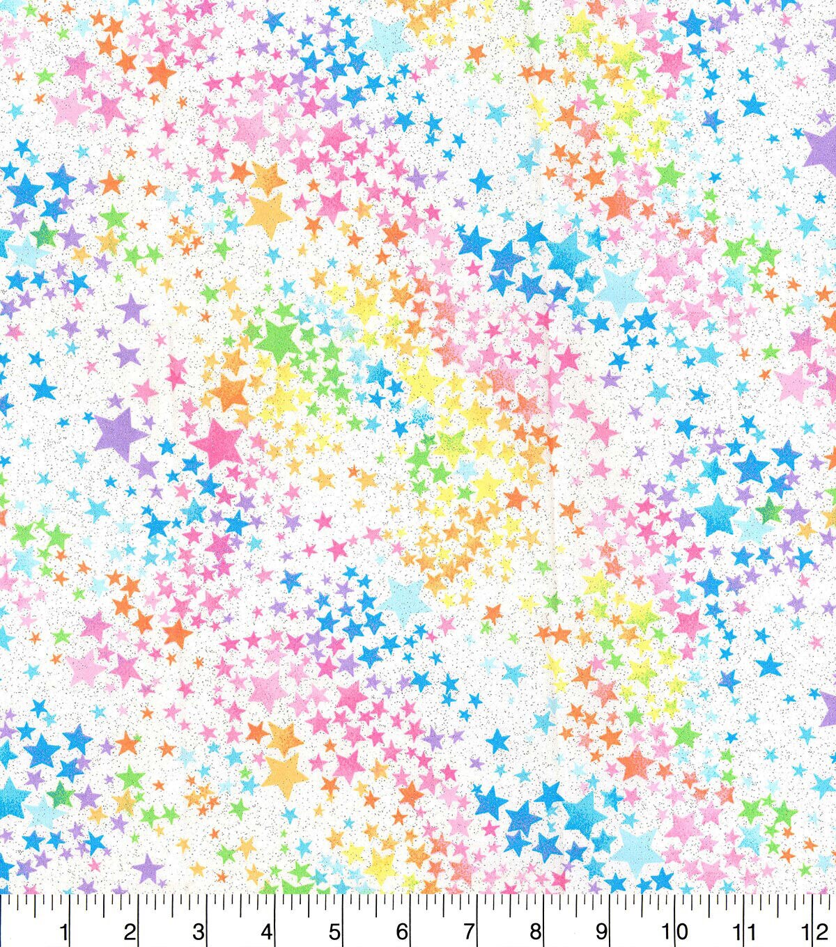 Fabric Traditions Pastel Stars Glitter Cotton Fabric by Keepsake Calico - Image 2