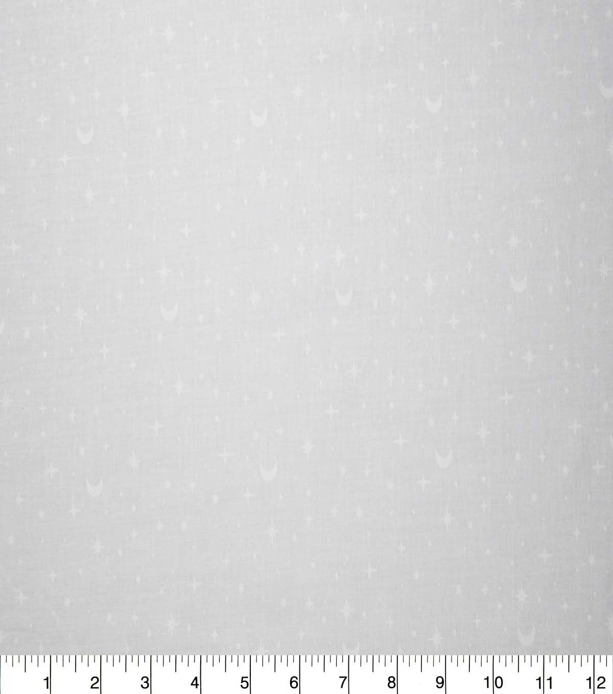 Stars Moons on White Cotton Fabric by Quilter s Showcase - Image 2