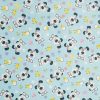 Dog on Blue Easter Glitter Cotton Fabric