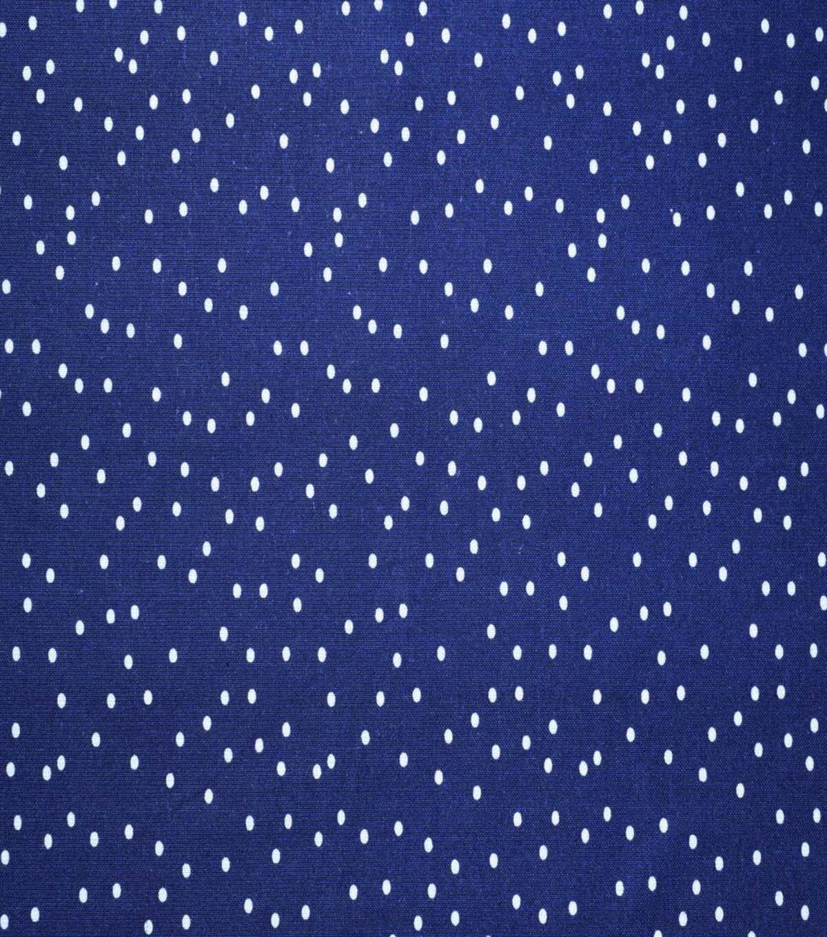Dots on Navy Cotton Fabric by Quilter s Showcase
