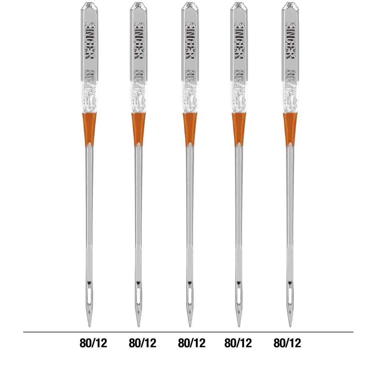 SINGER Universal Embroidery Sewing Machine Needles Size 80/11 5ct - Image 2