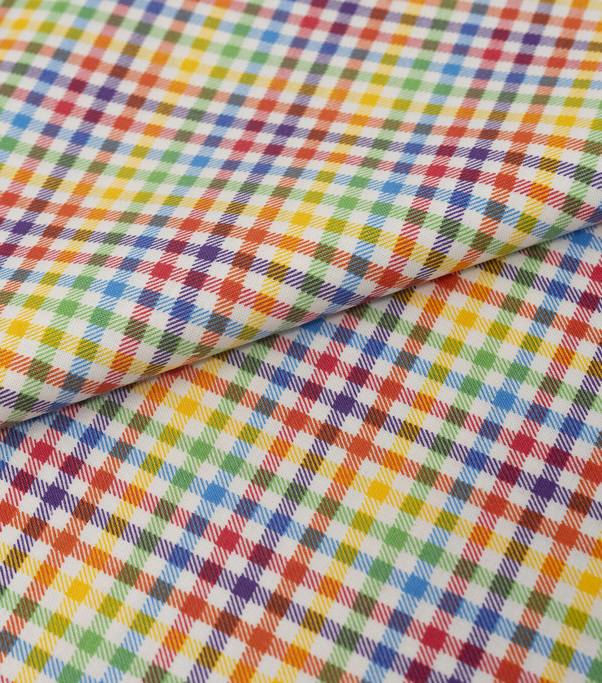 Rainbow Gingham Checkered Cotton Fabric by Keepsake Calico - Image 2