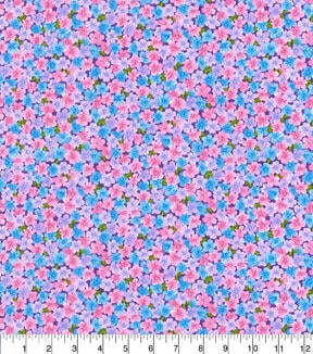 Purple Floral Cotton Fabric by Keepsake Calico - Image 2