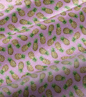 Fabric Traditions Pineapples on Pink Novelty Cotton Fabric - Image 3