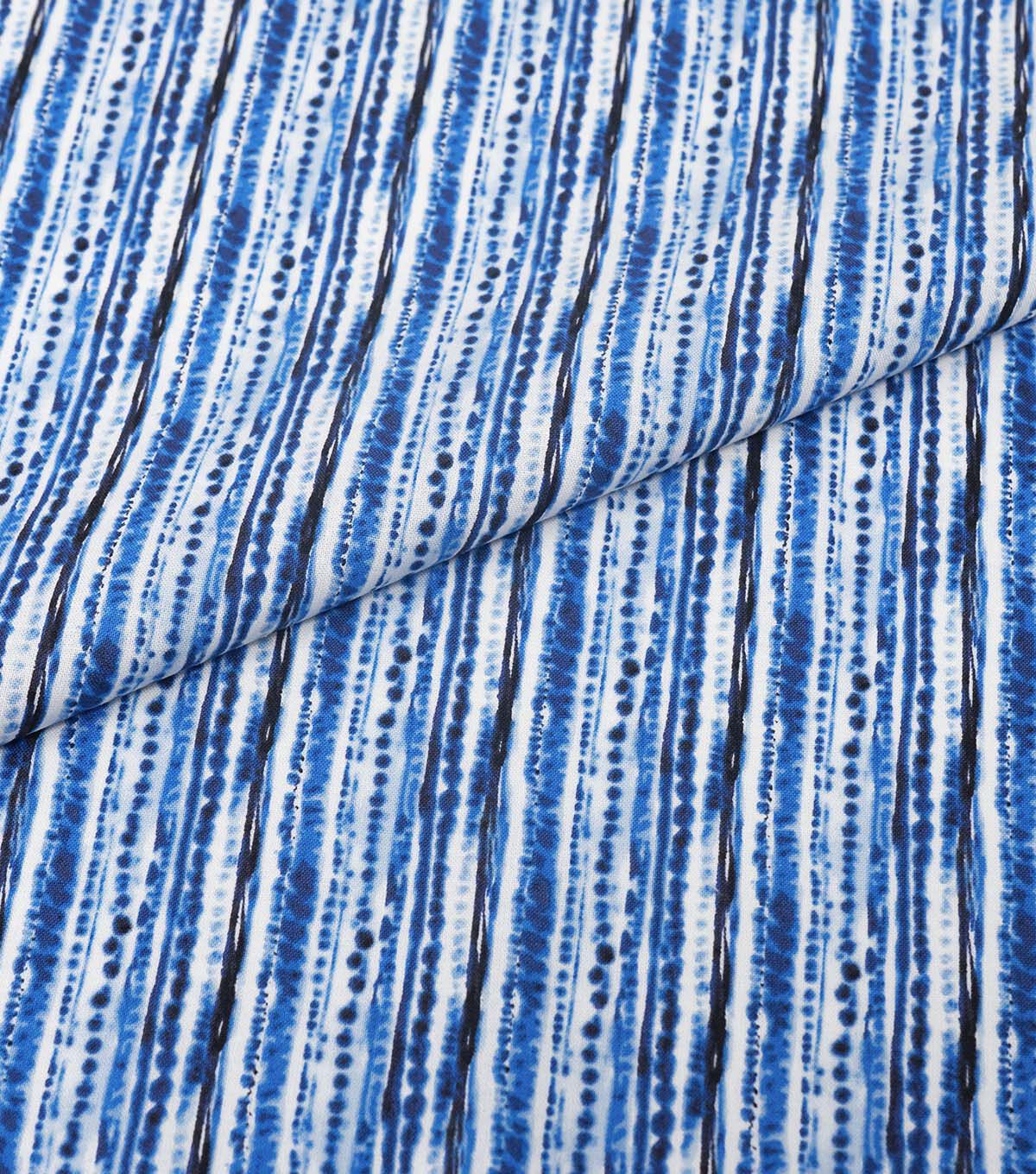 Blue Stripes Quilt Cotton Fabric by Keepsake Calico - Image 2
