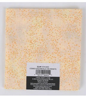 18 x 20 on Cream Metallic Cotton Fabric Quarter 1pc by Keepsake Calico - Image 2