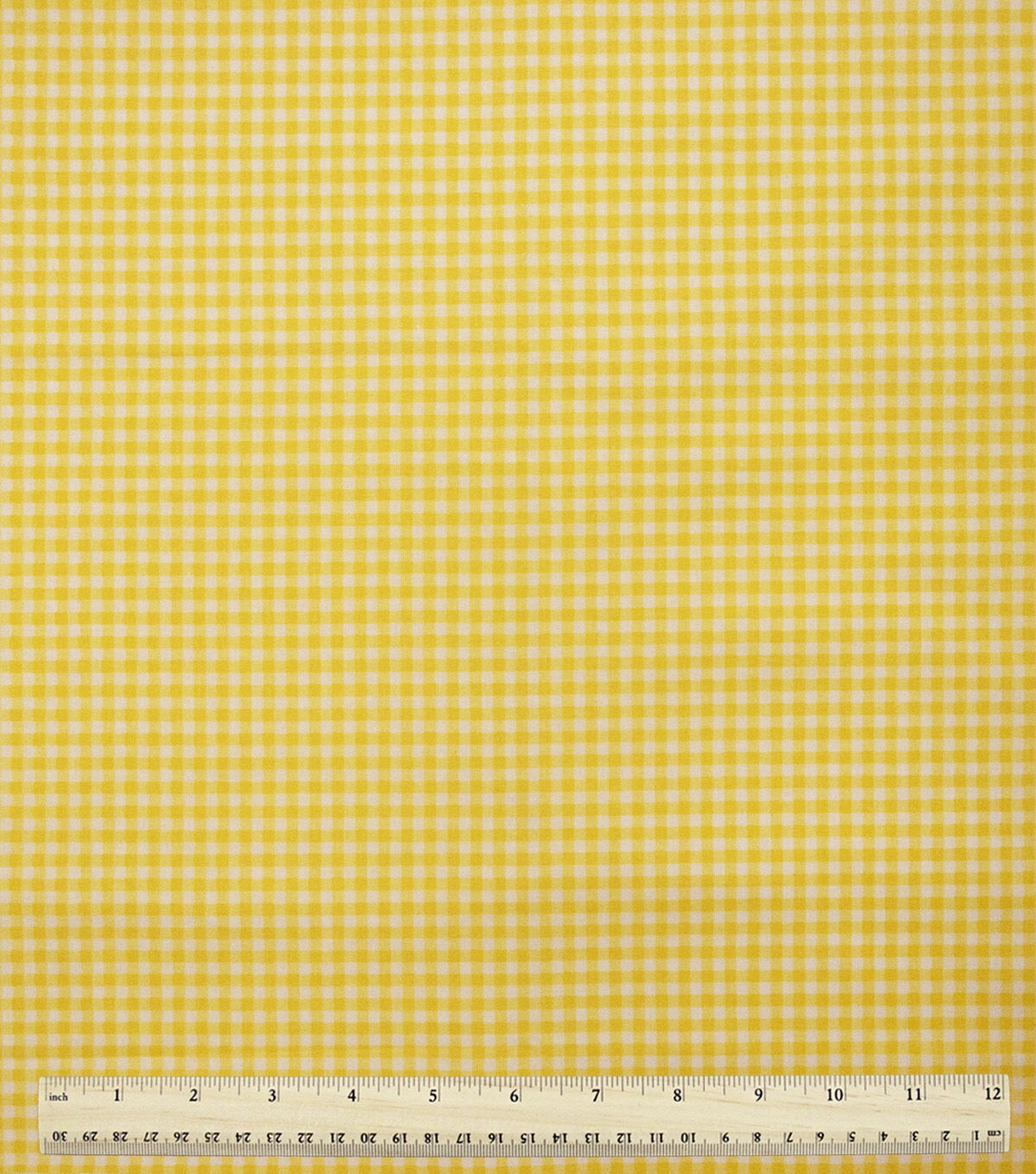 Yellow Gingham Cotton Fabric by Keepsake Calico - Image 2