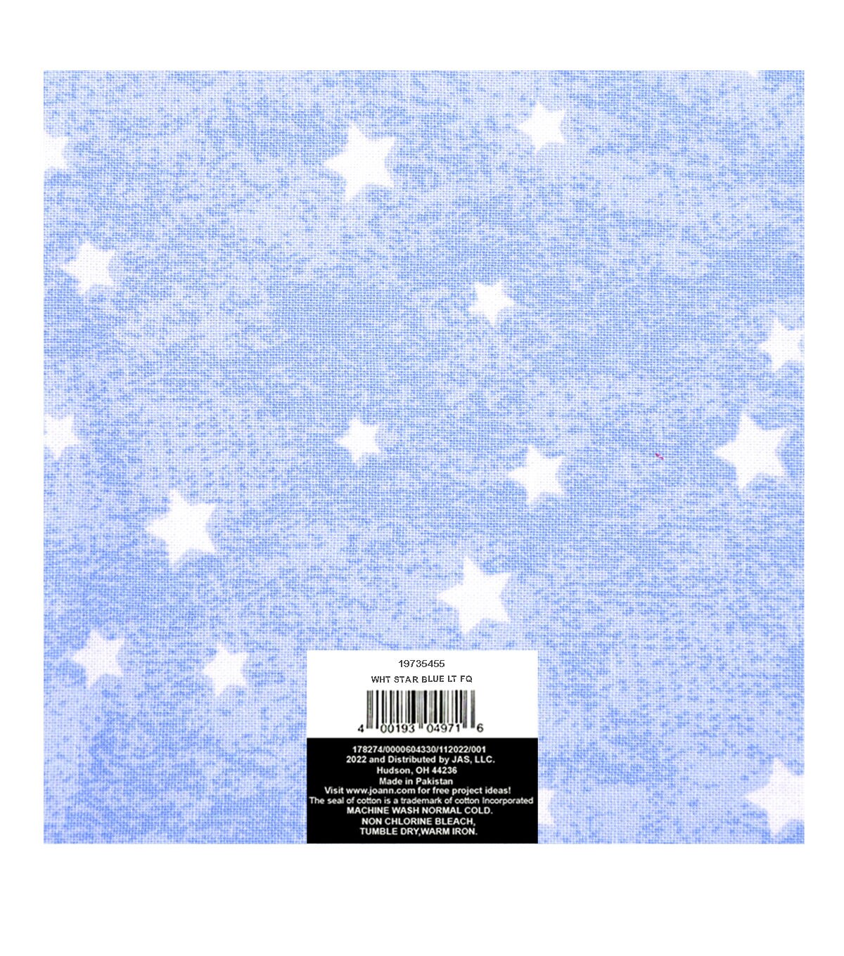 18 x 21 Stars on Blue Cotton Fabric Quarter 1pc by Keepsake Calico - Image 2