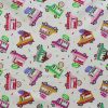 Sweet Treat Food Trucks Novelty Glitter Cotton Fabric
