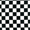 Novelty Cotton Fabric Black   White Racing Check