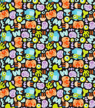 Monsters Inc Pop Out Shapes Cotton Fabric - Image 2