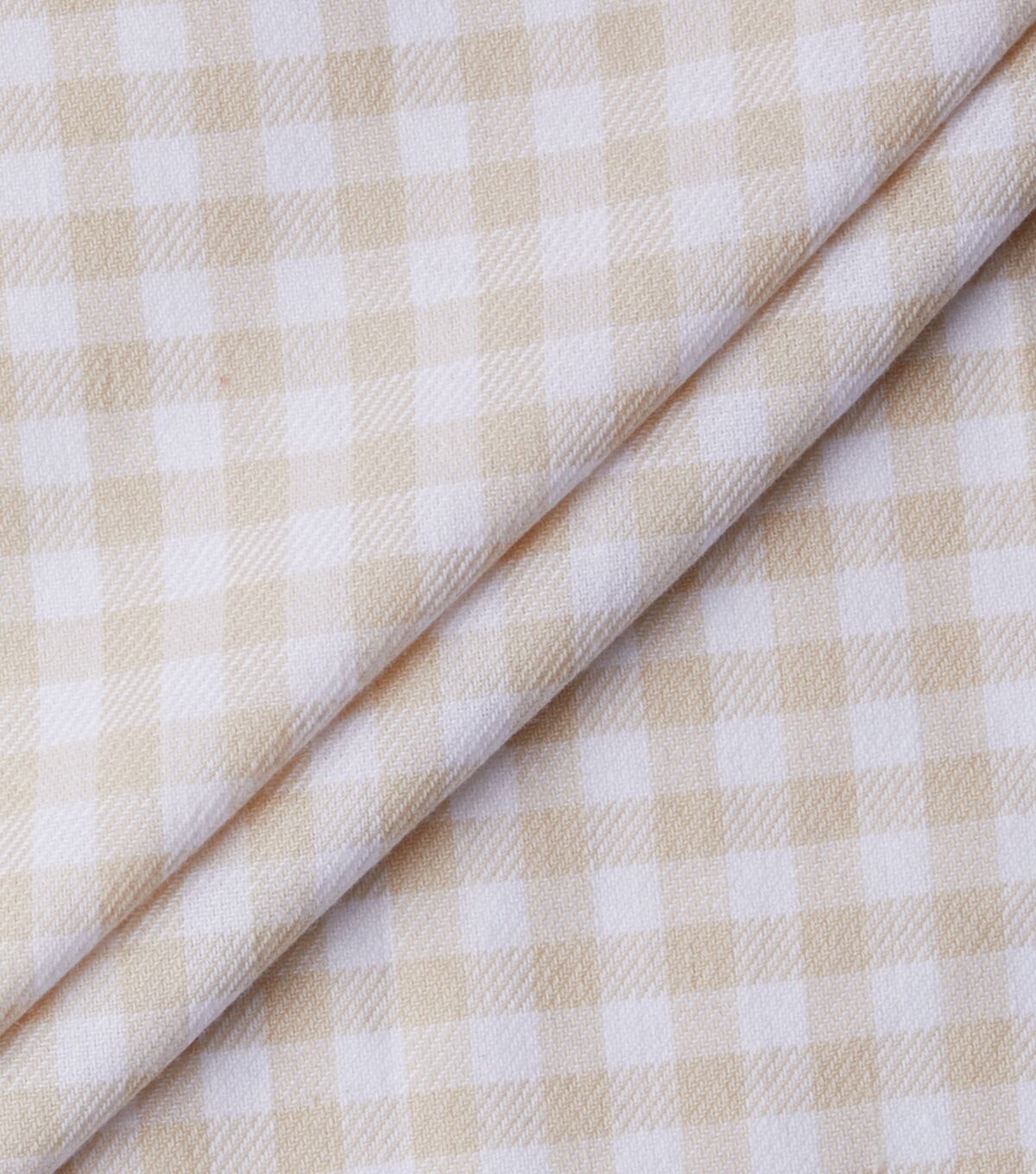 Eddie Bauer Cream Gingham Check Yarn Dyed Cotton Fabric - Image 4