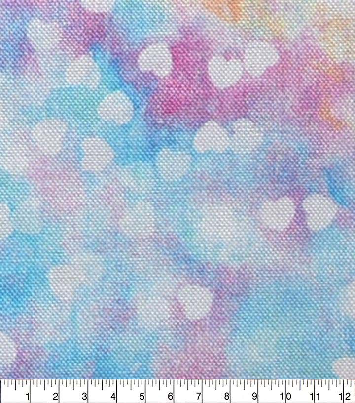 Hearts on Blue Pink Cotton Fabric by Keepsake Calico - Image 2