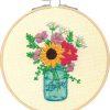 Dimensions 6 Floral Jar Embroidery Kit