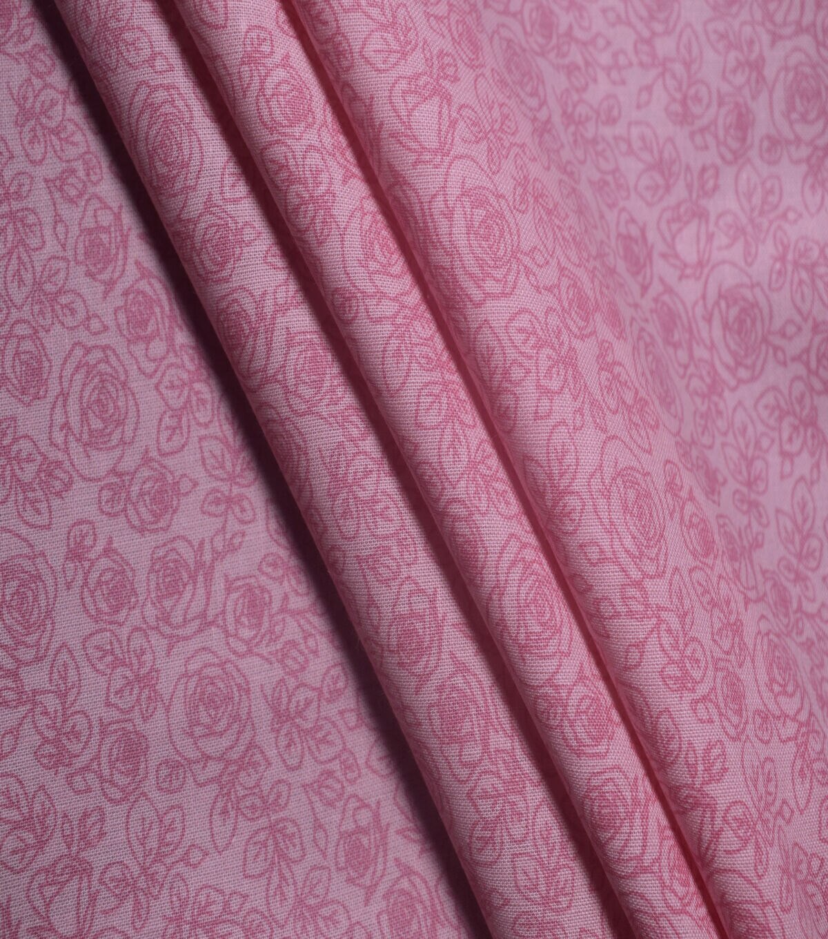Small Roses on Pink Quilt Cotton Fabric by Quilter s Showcase - Image 3