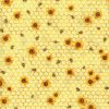 Hi Fashion Honeycomb Florals Yellow Premium Print Cotton Fabric